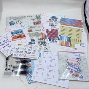 Cocoa Daisy-March Bookish Planner stationary Kit. *Used 15+pcs
